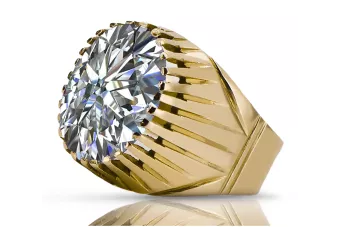 Zirkonium 14k žluté zlato  Vintage style vrc048y