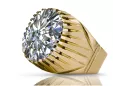 Ring Vintage Zircon 14K Yellow gold vrc048y
