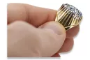 14K Жовте золото Циркон Каблучка Вінтаж стиль vrc048y