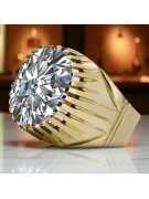 Zircon Or jaune 14 carats Anneau Bijoux vintage vrc048y
