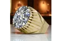 Ring Vintage Zircon 14K Yellow gold vrc048y
