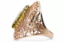 Original Vintage 14K Rose Gold Yellow Peridot Ring Vintage vrc090r