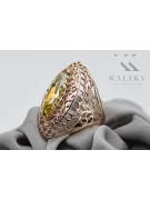Inel Vintage bijuterii Peridot galben Original vintage din aur roz de 14k vrc090r