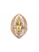 Ring Gelber Peridot Originales Vintage-Roségold aus 14 Karat Vintage Schmuck vrc090r