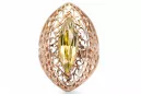 Original Vintage 14K Rose Gold Yellow Peridot Ring Vintage vrc090r