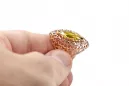 Ring Gelber Peridot Originales Vintage-Roségold aus 14 Karat Vintage Schmuck vrc090r
