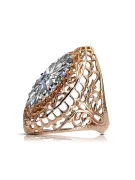 Ring Zircon Original Vintage 14K Rose Gold Vintage Jewlery vrc090r