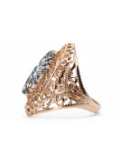 Pôvodný Vintage 14k z ružového zlata Cyrkónia  Vintage Jewlery vrc090r