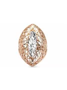 Pôvodný Vintage 14k z ružového zlata Cyrkónia  Vintage Jewlery vrc090r