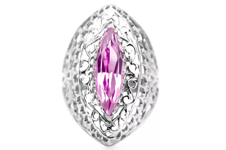 Silver 925 Amethyst Ring VRC090S ruský sovětský vintage styl