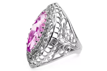 Silver 925 Amethyst Ring VRC090S ruský sovětský vintage styl