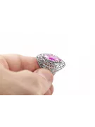 Silver 925 Amethyst Ring VRC090S ruský sovětský vintage styl