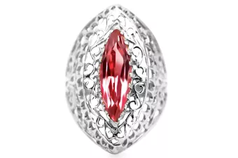 Artisanat vintage Anneau Rubis Argent sterling 925 vrc090s