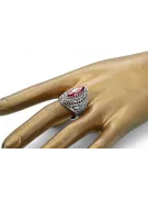 Ring Vintage style Ruby Sterling silver 925 vrc090s