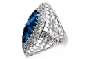 Plata de ley 925 Zafiro Anillo Artesanía vintage vrc090s