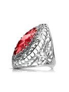 Anillo Rubí Plata de ley 925 Estilo vintage vrc090s