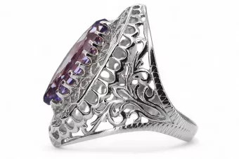 Aleksandryt 925 Srebro Pierścionek Vintage unikatowe vrc090s