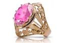 Ruso soviético rosa 14k 585 oro Alejandrita Rubí Esmeralda Zafiro Circón anillo vrc014