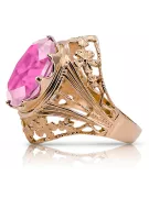 Inel sovietic rusesc din aur 585 trandafir 14k alexandrit rubin smarald safir zircon vrc014