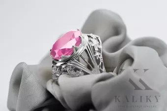 Sidabrinis žiedas Rusijos 925 su Ametistu vrc031s Vintage