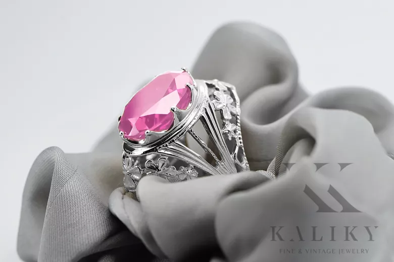 Russian Soviet rose 14k 585 gold Alexandrite Ruby Emerald Sapphire Zircon ring  vrc014