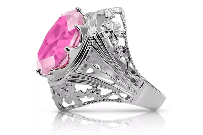 Russian Soviet rose 14k 585 gold Alexandrite Ruby Emerald Sapphire Zircon ring  vrc014