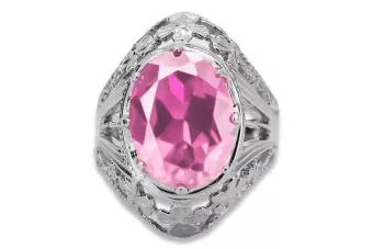 Ruso soviético rosa 14k 585 oro Alejandrita Rubí Esmeralda Zafiro Circón anillo vrc014