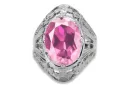 Russische sowjetische Rose 14 Karat 585 Gold Alexandrit Rubin Smaragd Saphir Zirkon Ring vrc014