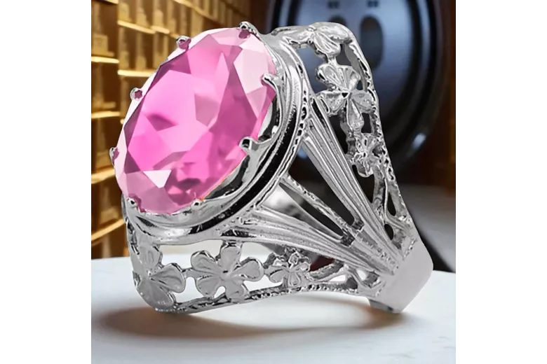 Russian Soviet rose 14k 585 gold Alexandrite Ruby Emerald Sapphire Zircon ring  vrc014