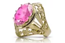 Vintage Ring Amethyst 14k Gelbgold VRC031Y Art Deco UdSr Era Schmuck, russischer Stil