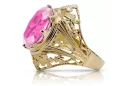 Урожай кольцо Amethyst 14K желтое золото VRC031Y Art Deco СССР эпохи ювелирные изделия, русский стиль