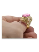 Урожай кольцо Amethyst 14K желтое золото VRC031Y Art Deco СССР эпохи ювелирные изделия, русский стиль