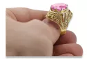Урожай кольцо Amethyst 14K желтое золото VRC031Y Art Deco СССР эпохи ювелирные изделия, русский стиль