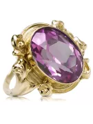 Ring Vintage Stil Amethyst 14 Karat Gelbgold vrc100y
