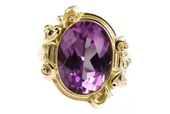 Vintage Jewlery Ametyst 14k žluté zlato vrc100y