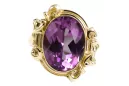 Aur galben 14K Ametist Inel Vintage vrc100y