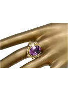 Ring Amethyst 14K Yellow gold Vintage vrc100y