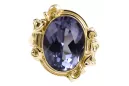 Anneau Artisanat vintage Alexandrite Or jaune 14 carats vrc100y