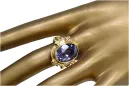 Ring Vintage style Alexandrite 14K Yellow gold vrc100y