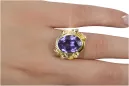 Alexandrit 14k žluté zlato  Vintage Jewlery vrc100y