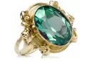 Anillo Esmeralda Oro amarillo de 14 quilates Joyería vintage vrc100y
