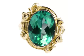 Smaragd 14k žluté zlato Vintage craft vrc100y