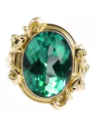 Vintage Stil Ring Smaragd 14 Karat Gelbgold vrc100y