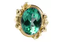 Émeraude Or jaune 14 carats Anneau Vintage vrc100y