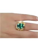 Smaragd 14k žluté zlato Vintage craft vrc100y