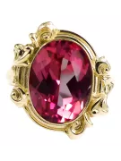 Vintage bijuterii Inel Rubin Aur galben 14K vrc100y