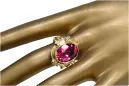 Anneau Rubis Or jaune 14 carats Style vintage vrc100y