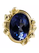 Anneau Artisanat vintage Saphir Or jaune 14 carats vrc100y
