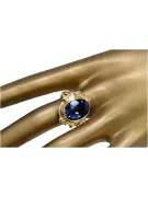 Ring Saphir 14 Karat Gelbgold Vintage Handwerk vrc100y