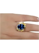 14K Yellow gold Sapphire Ring Vintage vrc100y